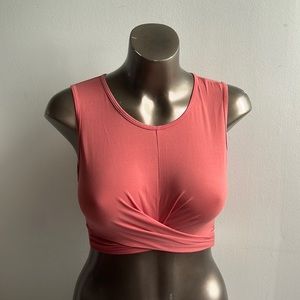 Peachy Pink Fabletics Sports Bra Medium